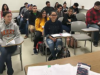 Film Studies students in classroom